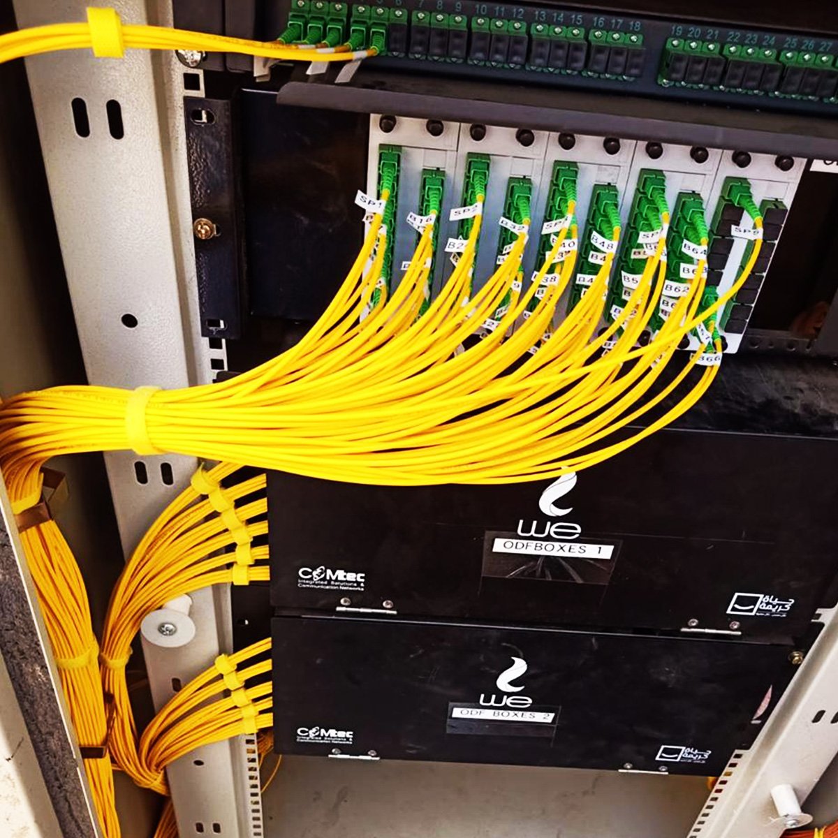 FTTH installation and testing team on site